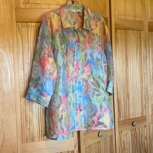 Textured Floral print blouse